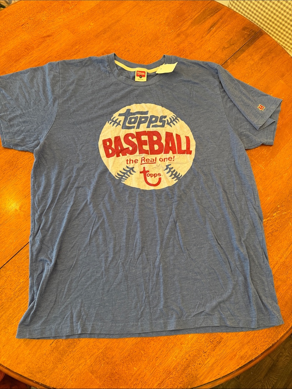 HOMAGE Blue Short-Sleeve Baseball Graphic Tee xxl Topps Baseball Cards